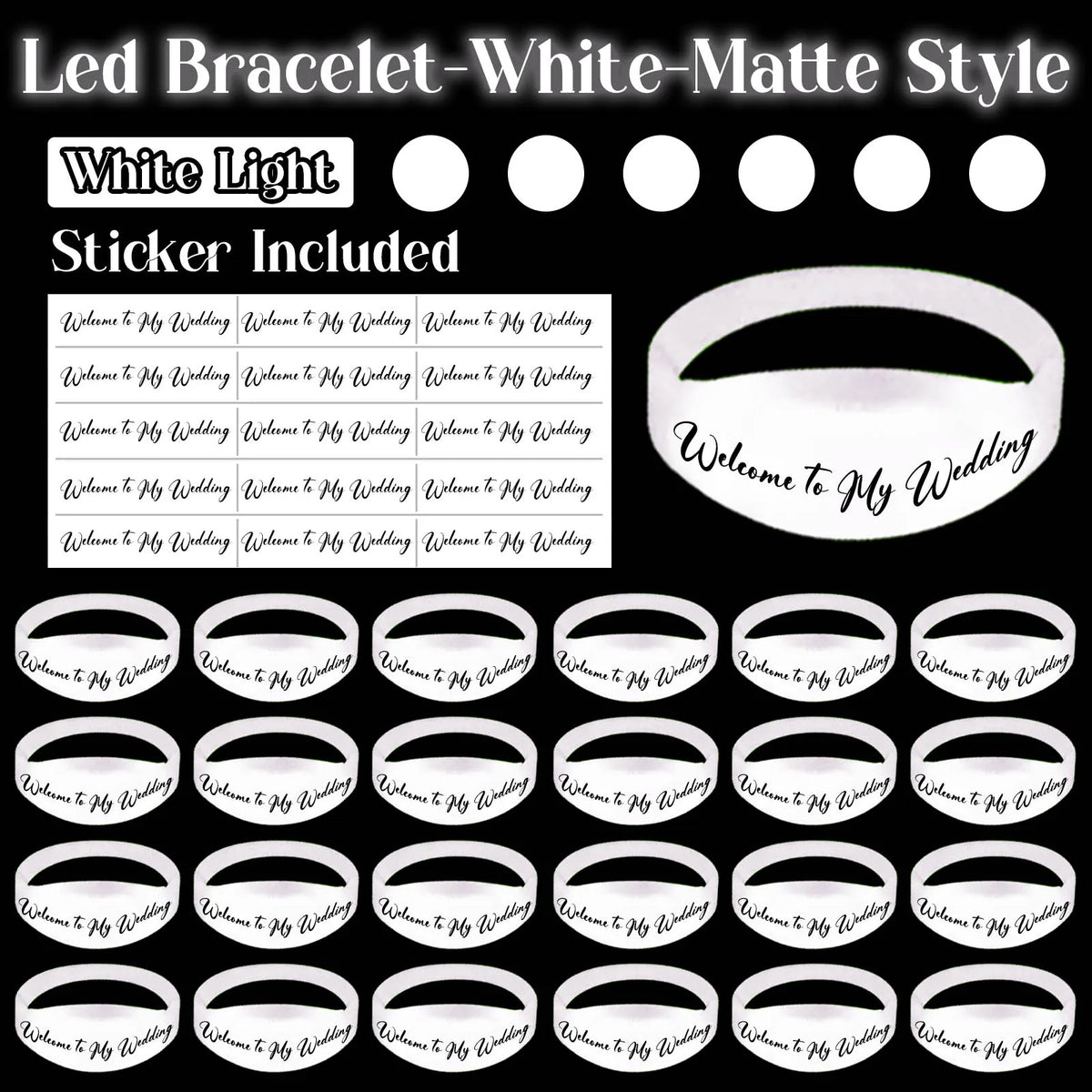 20-200Pcs Music & Sound Activated LED Bracelet Light up Bracelet Glow in the Dark Bracelets Wedding Party Accessories for Guests