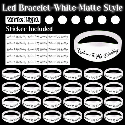 20-200Pcs Music & Sound Activated LED Bracelet Light up Bracelet Glow in the Dark Bracelets Wedding Party Accessories for Guests