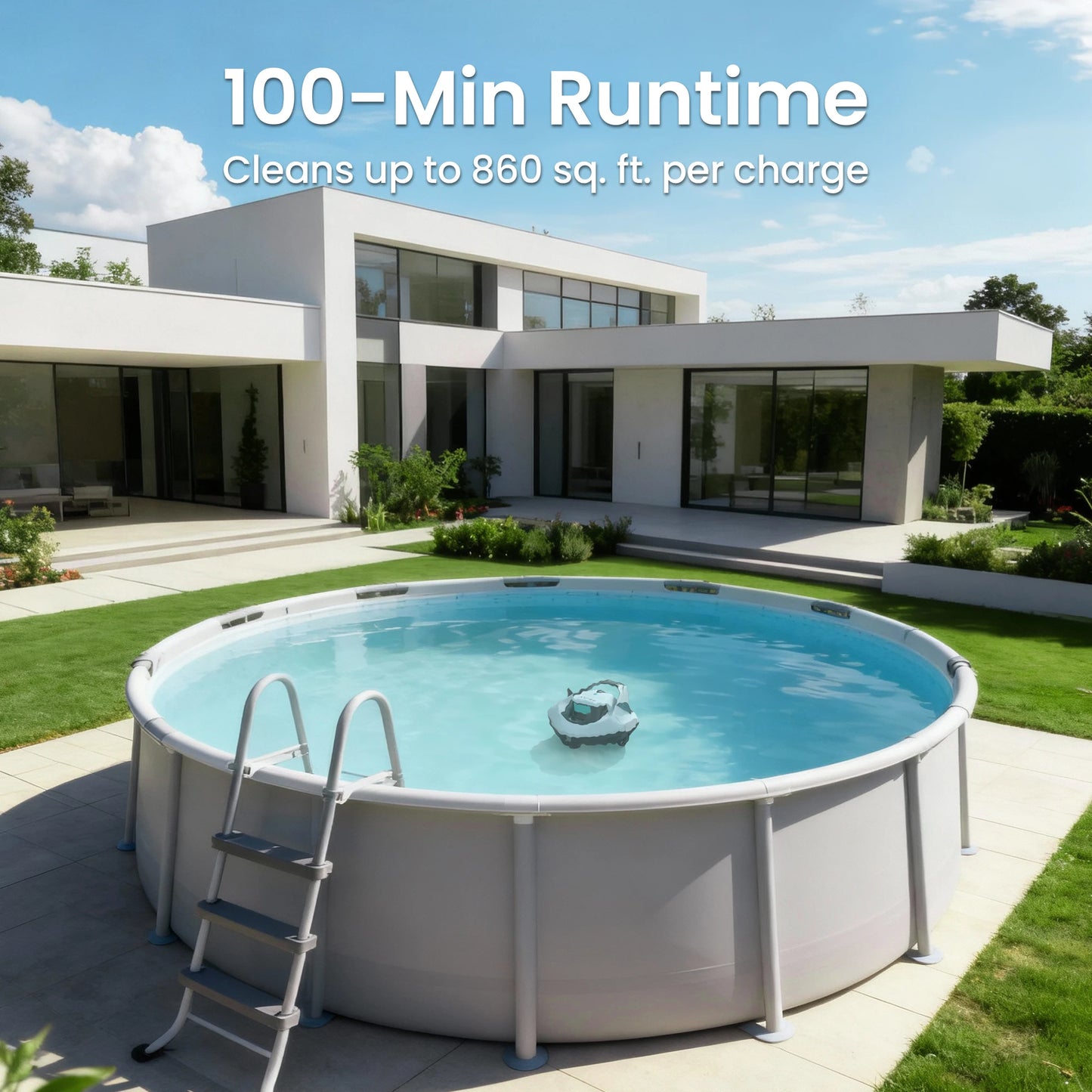 AIPER Seagull SE 2026 Cordless Robotic Pool Vacuum with 1320GPH Strong Suction, Lasts 90 Mins Runtime, LED Indicator,Pool Vacuum for Above-Ground Pool up to 40 Feet,Refurbished