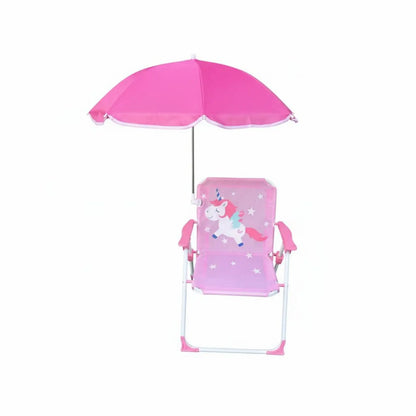 Outdoor Children'S Beach Chair With Sun Umbrella Lightweight Folding  Kids Beach Chair Water Resistant For Kid Leisure Backrest