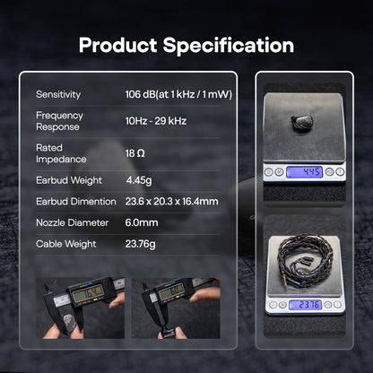 Linsoul Kiwi Ears Cadenza II IEM 10mm Titanium DD with KARS 2.0 Premium Construction Hifi Earphones