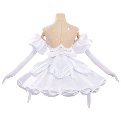 Alien Stage Sua Cosplay Costume White Dress Idol Stage Outfit ALNST Character Halloween Party Costume