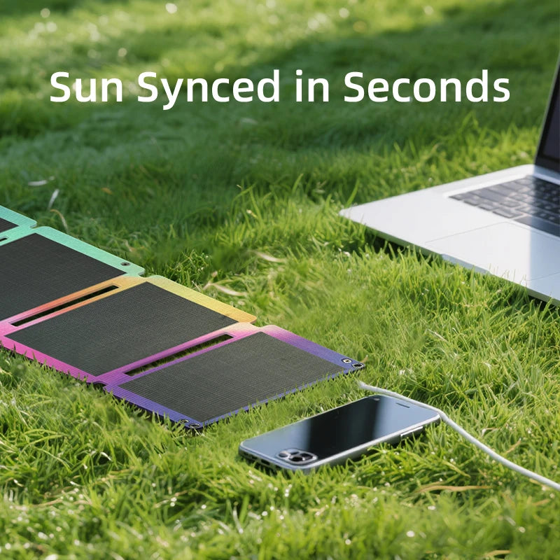 Newsmy A30 33W 4‑Fold Portable Solar Panel IP67 Waterproof Monocrystalline Silicon Solar Charger USB‑A Type‑C for Camping Hiking Travel Emergency Phone Power Bank Drone Charging
