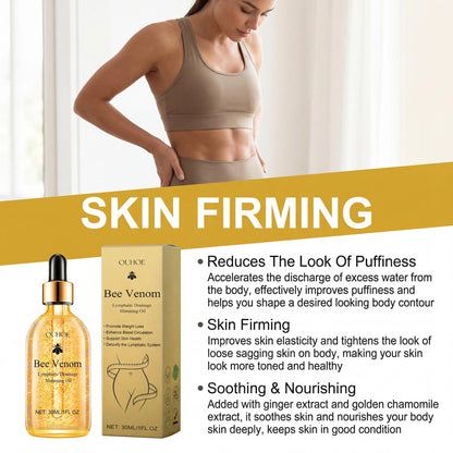 Bee Venom Slimming Oil Lymphatic Drainage Weight Loss Body Firming Tightening Hydrating Fat Burning Anti Cellulite Massage Oil