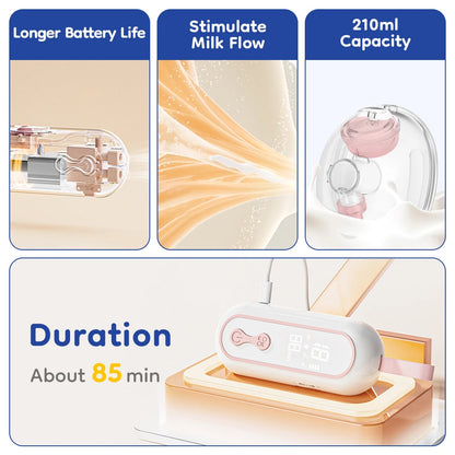 MAMIJOY AV66 Wearable Breast Pump  Portable Low Noise Breastfeeding Pump with 4 Modes 15 Levels Double Electric Breast Milk Pump
