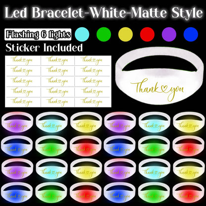 20-200Pcs Music & Sound Activated LED Bracelet Light up Bracelet Glow in the Dark Bracelets Wedding Party Accessories for Guests