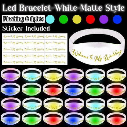 20-200Pcs Music & Sound Activated LED Bracelet Light up Bracelet Glow in the Dark Bracelets Wedding Party Accessories for Guests