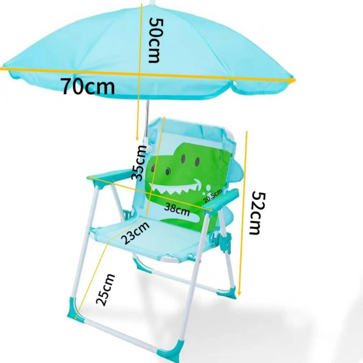 Outdoor Children'S Beach Chair With Sun Umbrella Lightweight Folding  Kids Beach Chair Water Resistant For Kid Leisure Backrest