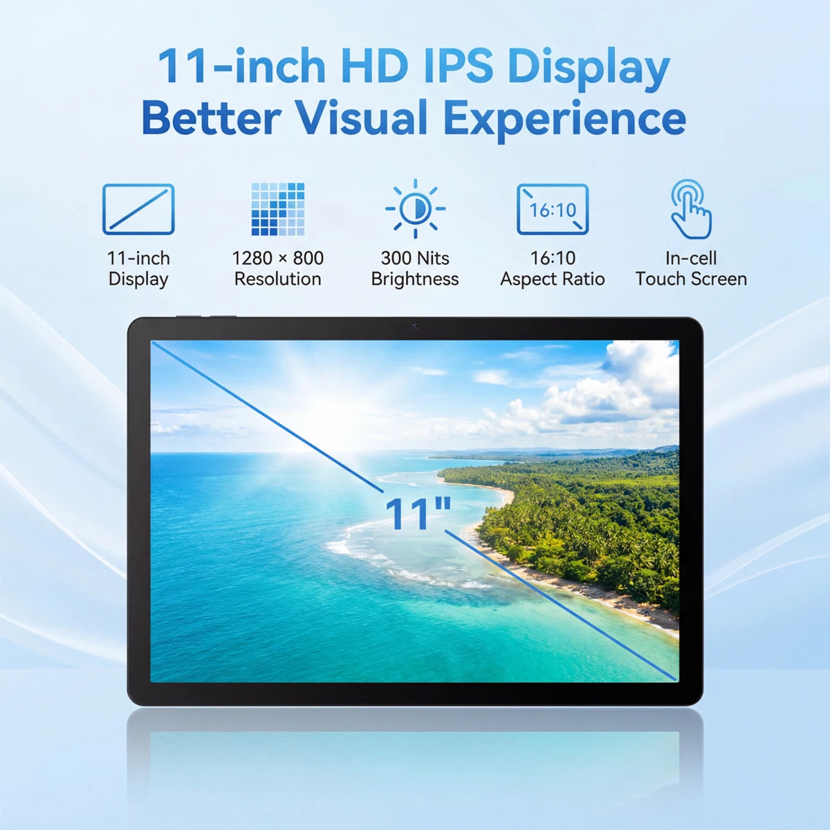 11 Inch Tablet PC K6ProL A333 Processor Android 16 32GB(3+29GB) RAM 256GB ROM 1280*800 IPS HD 7800mAh WiFi6 Gemini AI Widevine L1 With Keyboard Mouse Stylus Earphone Case US Local Warehouse