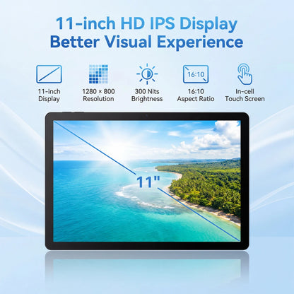 11 Inch Tablet PC K6ProL A333 Processor Android 16 32GB(3+29GB) RAM 256GB ROM 1280*800 IPS HD 7800mAh WiFi6 Gemini AI Widevine L1 With Keyboard Mouse Stylus Earphone Case US Local Warehouse