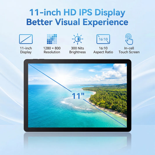 11 Inch Tablet PC K6ProL A333 Processor Android 16 32GB(3+29GB) RAM 256GB ROM 1280*800 IPS HD 7800mAh WiFi6 Gemini AI Widevine L1 With Keyboard Mouse Stylus Earphone Case US Local Warehouse