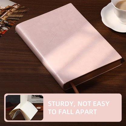 A5 soft cover PU notebook, 300 pages, durable, economical, stylish, thick eye protection paper notebook