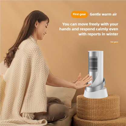 Space Heater, PTC Ceramic Heating, Indoor Electric Heater, Small Portable Heater for Office Patio Garage Home, Mini Desktop Ceramic Heater with Overheating and Tip Over Protection