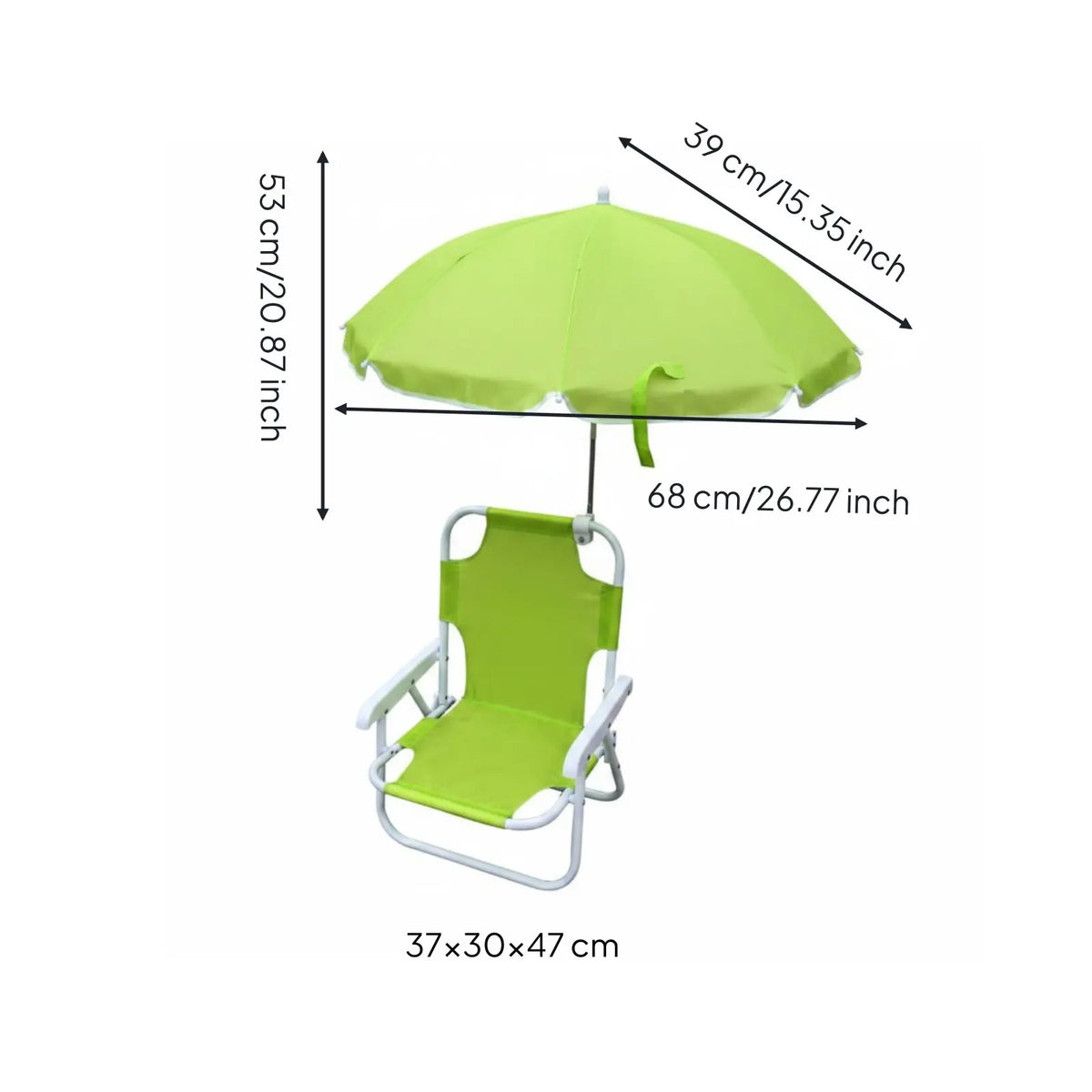 Baby Beach Chair Portable Children's Folding Chair with Umbrella Waterproof Sun Shade for Kids Kindergarten Outdoor Pool Garden