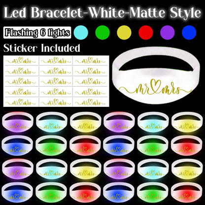 20-200Pcs Music & Sound Activated LED Bracelet Light up Bracelet Glow in the Dark Bracelets Wedding Party Accessories for Guests