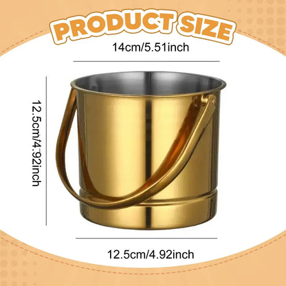 Stainless Steel Ice Bucket Champagne Wine Beer Cooler with Handle for Home Kitchen Party Bar Portable 1.5L/2L/2.5L /2.8L
