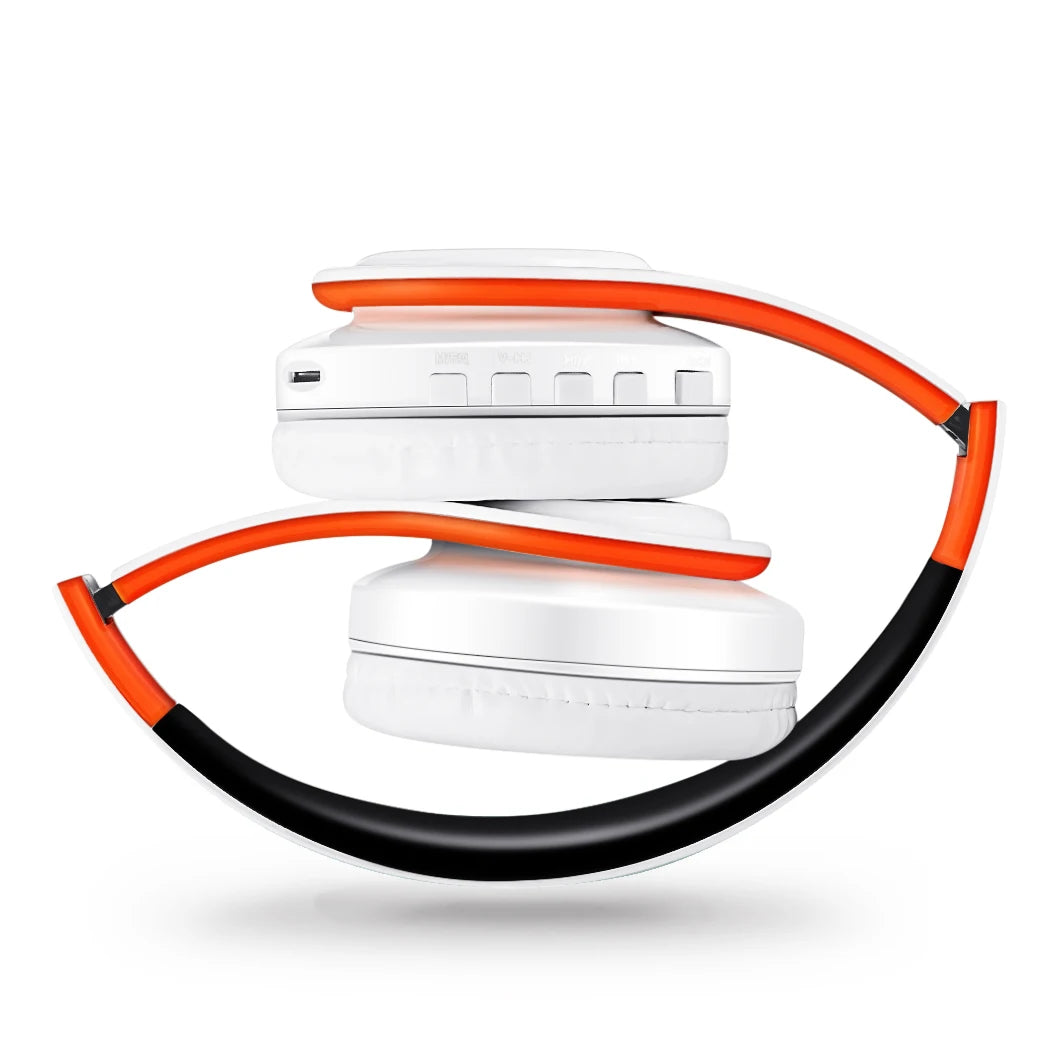 Stereo Wireless Headphones Bluetooth Headset with Mic SD Card Slot for Girls - Samsung Sport Style - 20 Hours Playtime