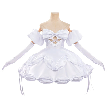 Alien Stage Sua Cosplay Costume White Dress Idol Stage Outfit ALNST Character Halloween Party Costume