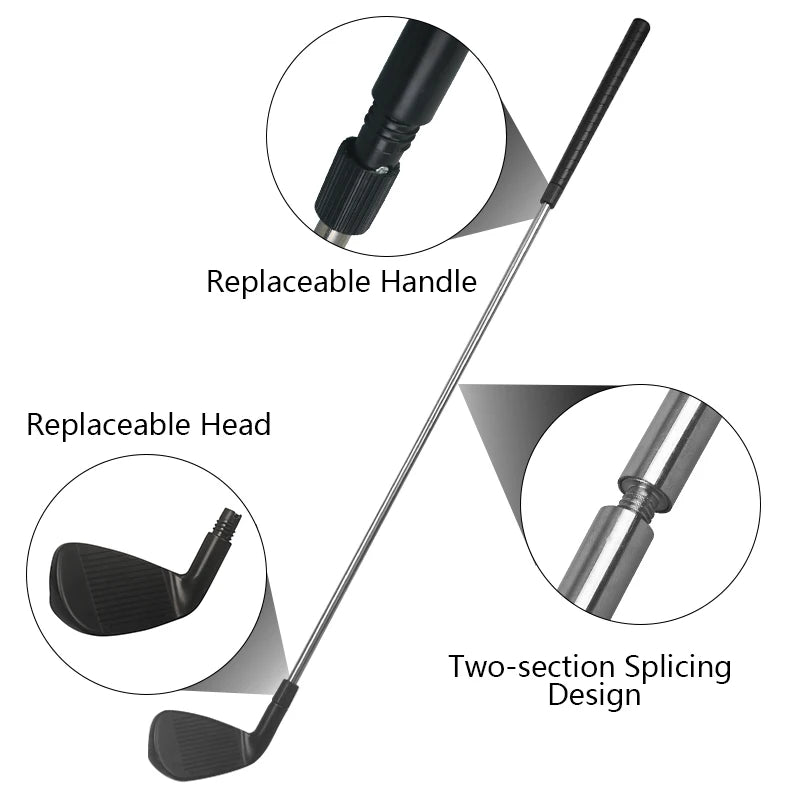 Detachable Golf Club, Lightweight Plastic Head, for Putting and Chipping Practice, Training Aid, Indoor and Outdoor Golf Trainer
