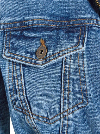 High Premium Quality Heavy Weight Washed Button Women Denim Jackets Polyester/Cotton Vintage Winter Clothing Wholesale