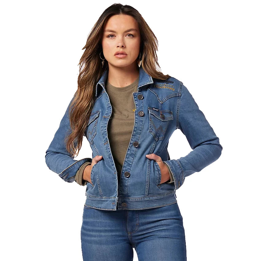 Denim Jackets Hot Selling Women's Slim Fit Washed Turn Down Collar Comfort Fit Vintage Wear High Street Wear OEM Denim Jacket
