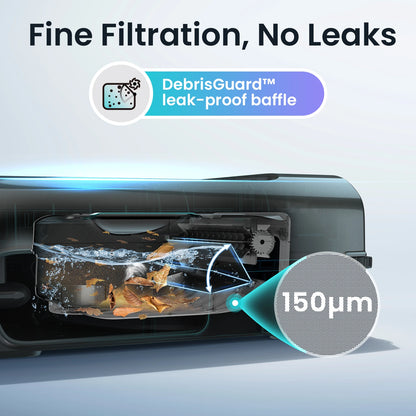 AIPER EcoSurfer S2 Solar Pool Skimmer Robot 24/7 Continuous Cleaning, Gray | App Support, Dual Charging Modes, Smart Obstacle Avoidance, 150-um Filtration, OTA Upgrade, Leak-Proof Baffle, Edge Cleaning,Refurbished