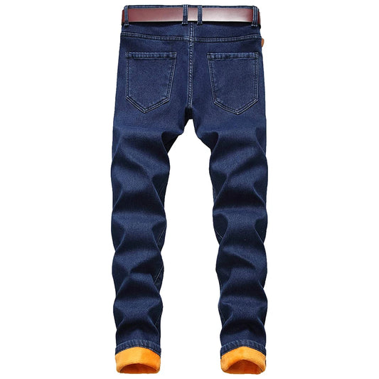 Custom Denim Straight Jeans Men's Casual Classic Regular Fit Mid Waist High Street Hip Hop Vintage Colored 100% Cotton