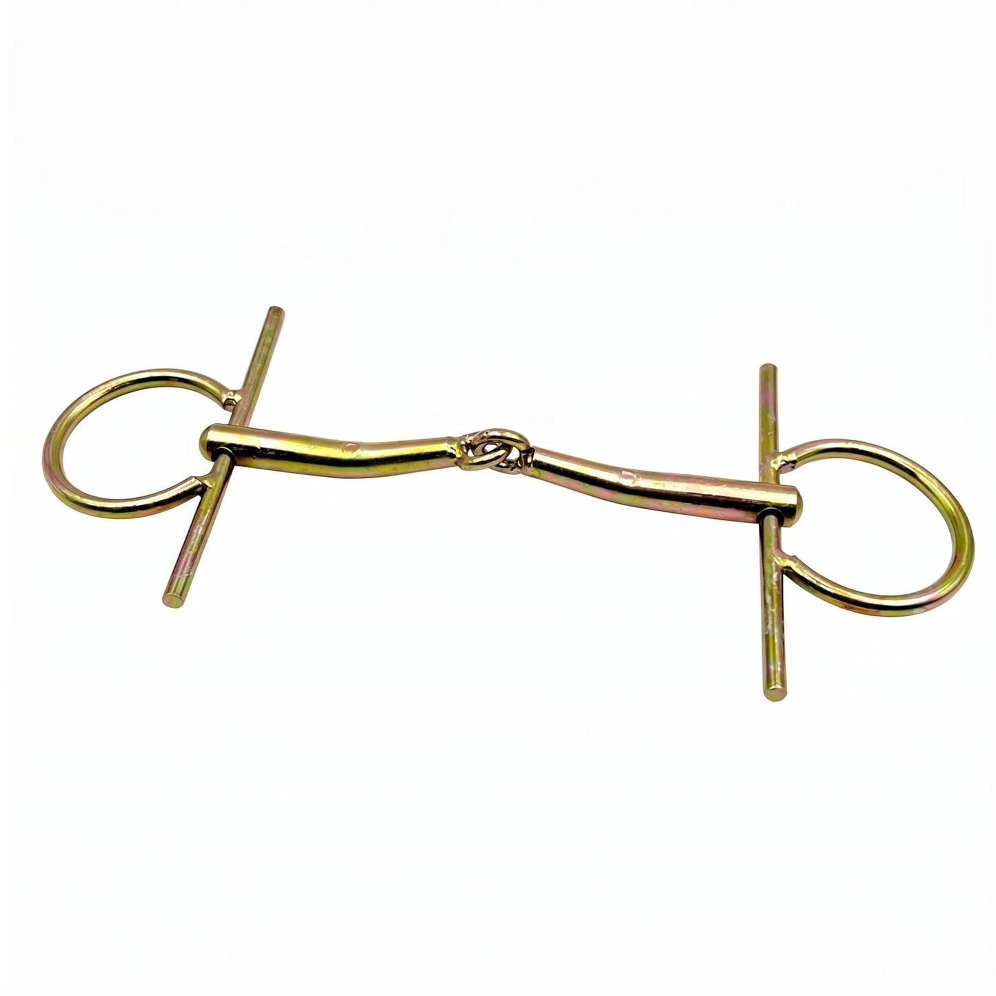H-Shaped Horse Bit Straight Cheek Cheek Pieces Stainless Metal Riding Gear Golden Finish Finish Bridle Hardware