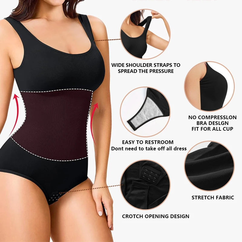 Women's 1pc Yoga Jumpsuit, Bodysuit, Seamless Shapewear Romper - High Elasticity, Tummy Control and Lifting, Elegant Multi-Color Sleeveless Bodysuit, Suitable for Fitness and Training, Elastic Fabric, Opaque for Daily Wear an