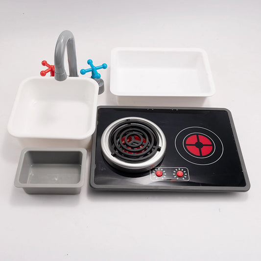 Kitchen Stovetop Toy Playset Educational Versatile Gift Role Playing Mini Play Pretend Play Kitchen Toy for Girls Boys Gifts