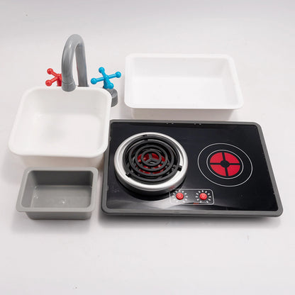 Kitchen Stovetop Toy Playset Educational Versatile Gift Role Playing Mini Play Pretend Play Kitchen Toy for Girls Boys Gifts
