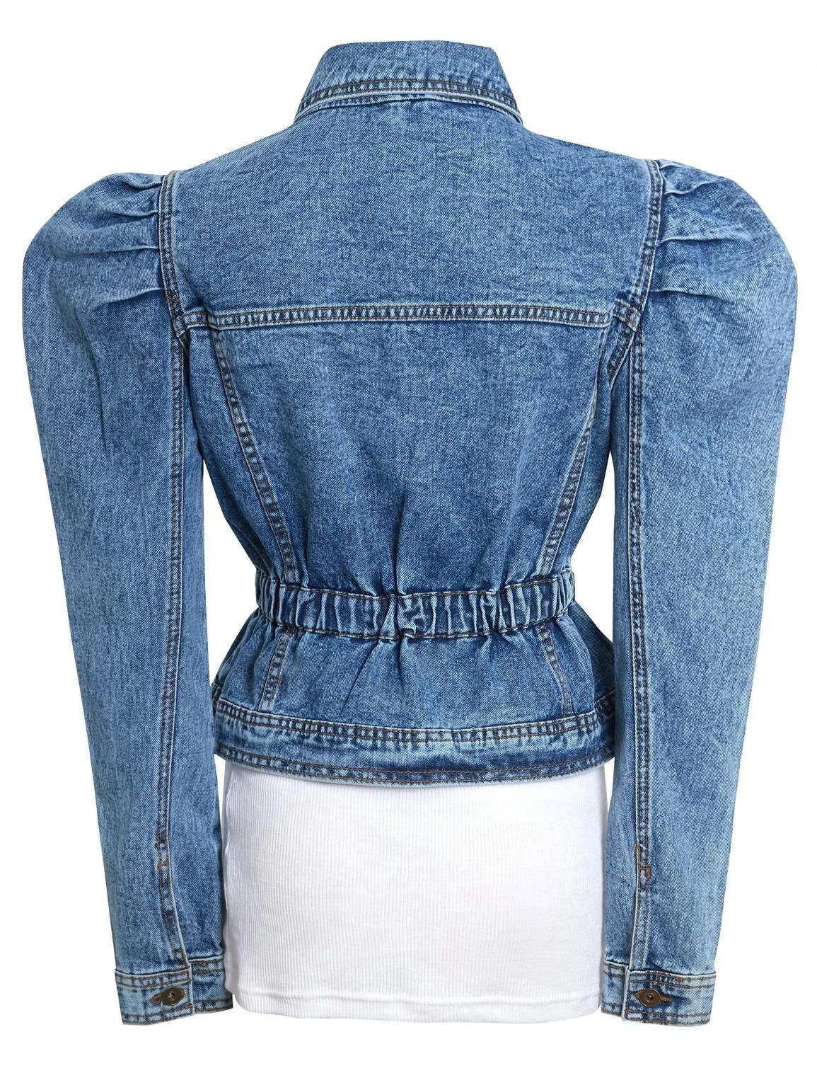 High Premium Quality Heavy Weight Washed Button Women Denim Jackets Polyester/Cotton Vintage Winter Clothing Wholesale