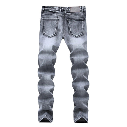 Men's Slim Fit Denim Jeans Stretch Casual Washed Straight Leg Streetwear Fashion Pants Classic Cotton Denim Trousers Manufact
