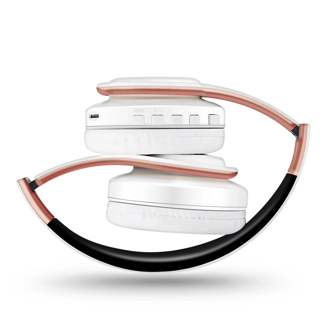 Stereo Wireless Headphones Bluetooth Headset with Mic SD Card Slot for Girls - Samsung Sport Style - 20 Hours Playtime