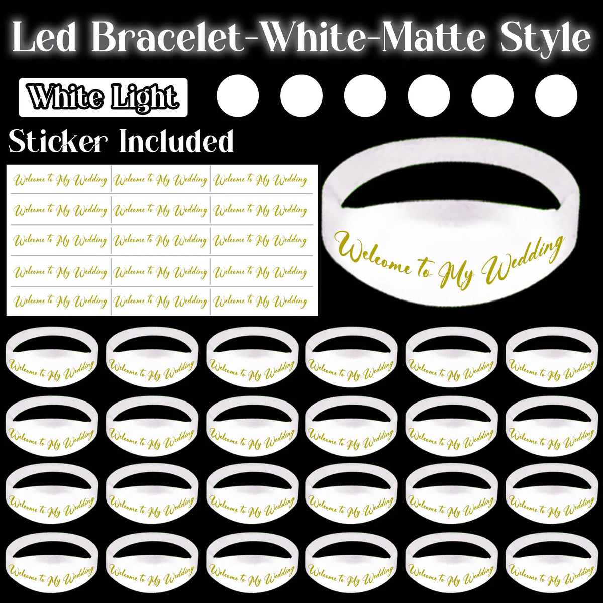 20-200Pcs Music & Sound Activated LED Bracelet Light up Bracelet Glow in the Dark Bracelets Wedding Party Accessories for Guests