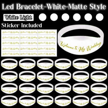 20-200Pcs Music & Sound Activated LED Bracelet Light up Bracelet Glow in the Dark Bracelets Wedding Party Accessories for Guests