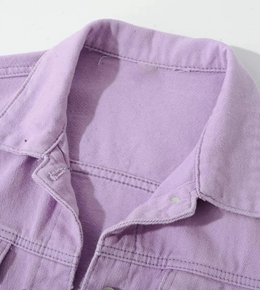 High Premium Casual Jackets for Women Breathable Denim Streetwear Button Wholesale Pakistan Suppliers' Washed Technique