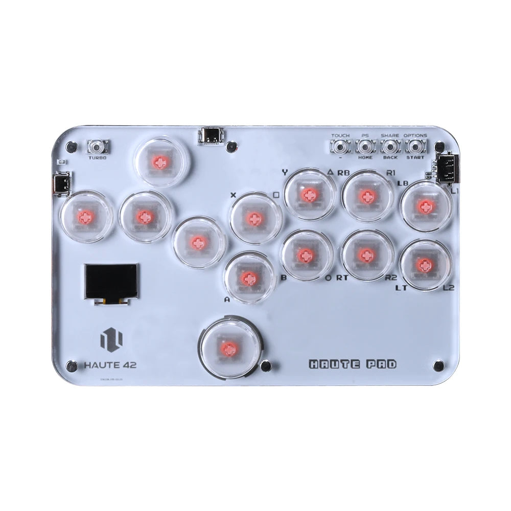 Haute42 Arcade Joystick Hitbox Leverless Controller Fight Sticks For PC / Ps4 /Switch Mini Hitbox Fighting Game Arcade Stick