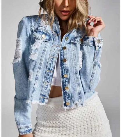 Best New Fashion Pakistan Manufacturer Plus Size Custom Design Printed Denim Button Women Jeans Jackets High Quality Vintage