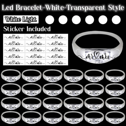 20-200Pcs Music & Sound Activated LED Bracelet Light up Bracelet Glow in the Dark Bracelets Wedding Party Accessories for Guests