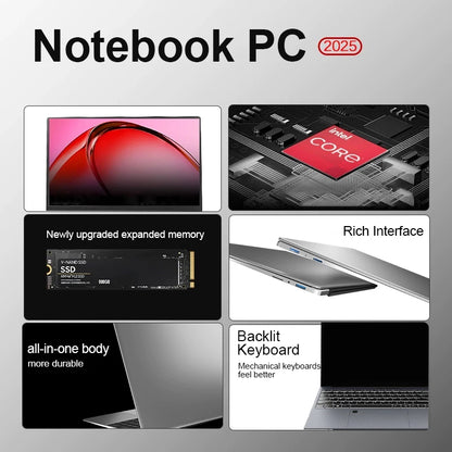 New Ultra Slim Laptop 15.6' 16GB RAM 2TB SSD Intel I9 10980HK/9900 Gaming PC 1920*1080 IPS Windows 11 Office Study Computer PC