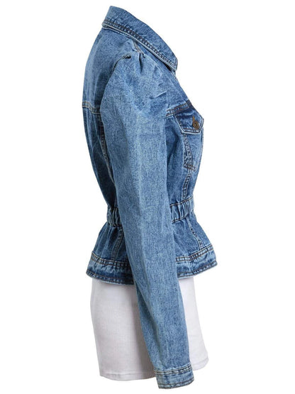 High Premium Quality Heavy Weight Washed Button Women Denim Jackets Polyester/Cotton Vintage Winter Clothing Wholesale