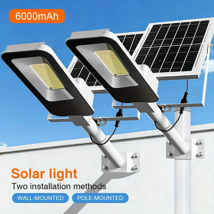 4 Sets of Outdoor Waterproof Solar Lamps, 6000mAh Solar Street Lamps, Suitable for Outdoor Lighting from Dusk to Dawn