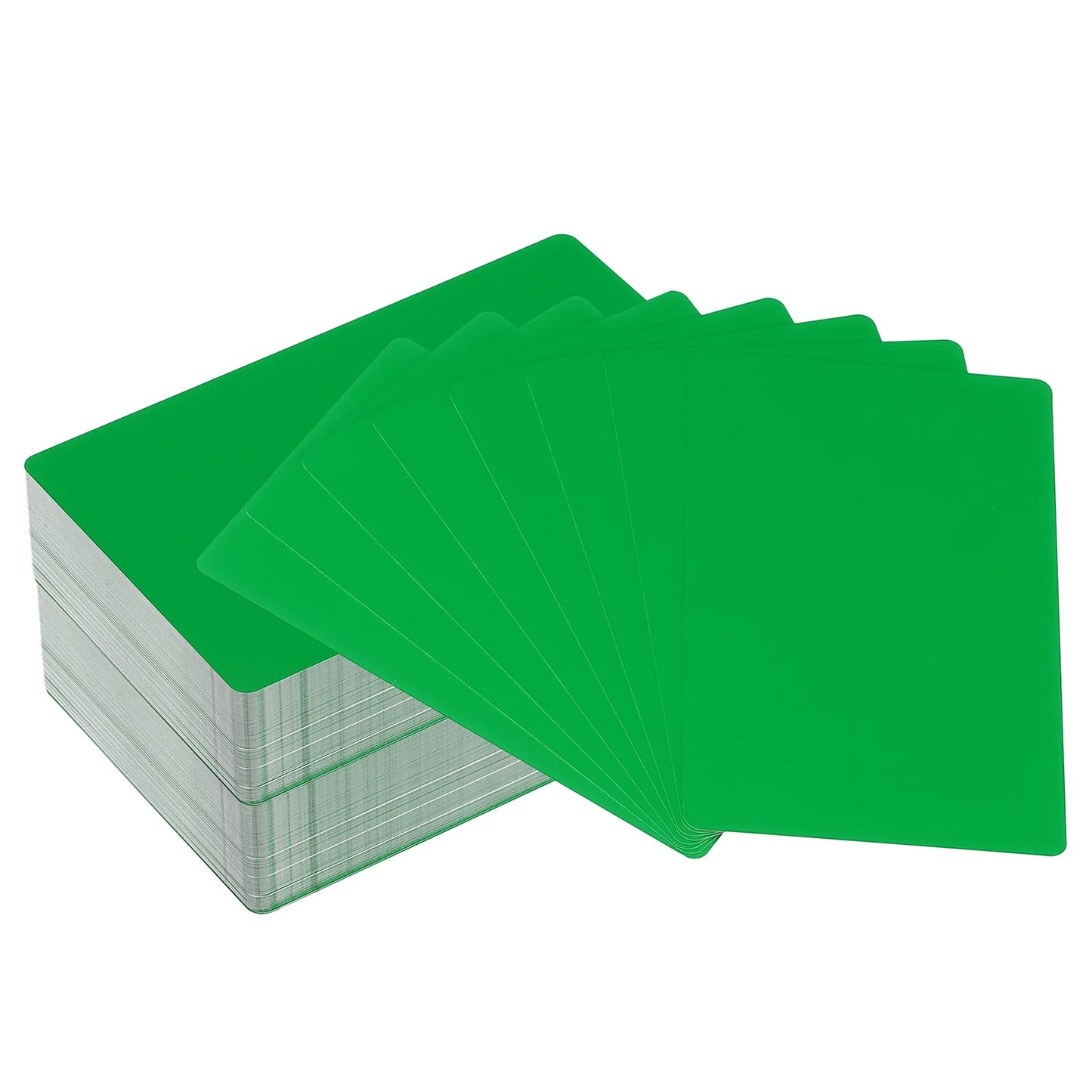 100/200/300Pcs Blank Metal Business Cards 0.21mm Thick 3.4x2.1 Inch Aluminum Laser Engrave Printable Name Card for Custom DIY