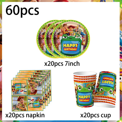 Toy Story Birthday Party Supplies Balloon Tableware Paper Plates Cups Napkins Kids Party Decor Baby Shower Picnic Table Supplies