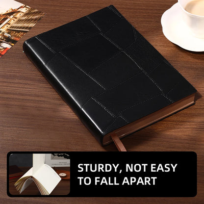 A5 soft cover PU notebook, 300 pages, durable, economical, stylish, thick eye protection paper notebook