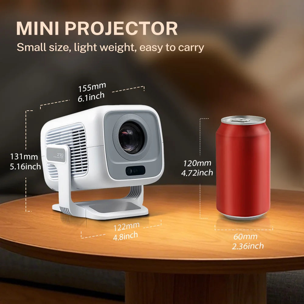 LYNCast X3AR Smart Outdoor Projector with Wifi6 and Bluetooth5.4, 4K Support, 500ANSI, 1920*1080P,Home Theater, Anime, Race, Game, Crystal Clear Experience
