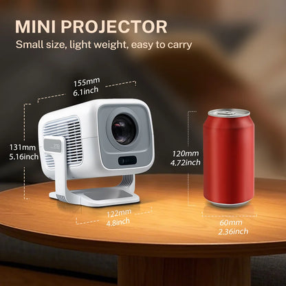 LYNCast X3AR Smart Outdoor Projector with Wifi6 and Bluetooth5.4, 4K Support, 500ANSI, 1920*1080P,Home Theater, Anime, Race, Game, Crystal Clear Experience
