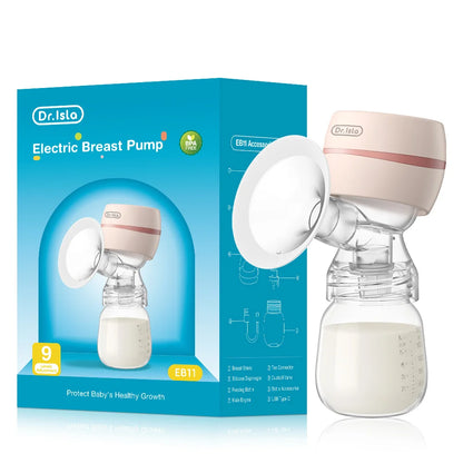 MAMIJOY Portable Electric Breast Pump Intelligent Integrated High Suction Breast Pump Fortable Painless＆Silent Breast EB11