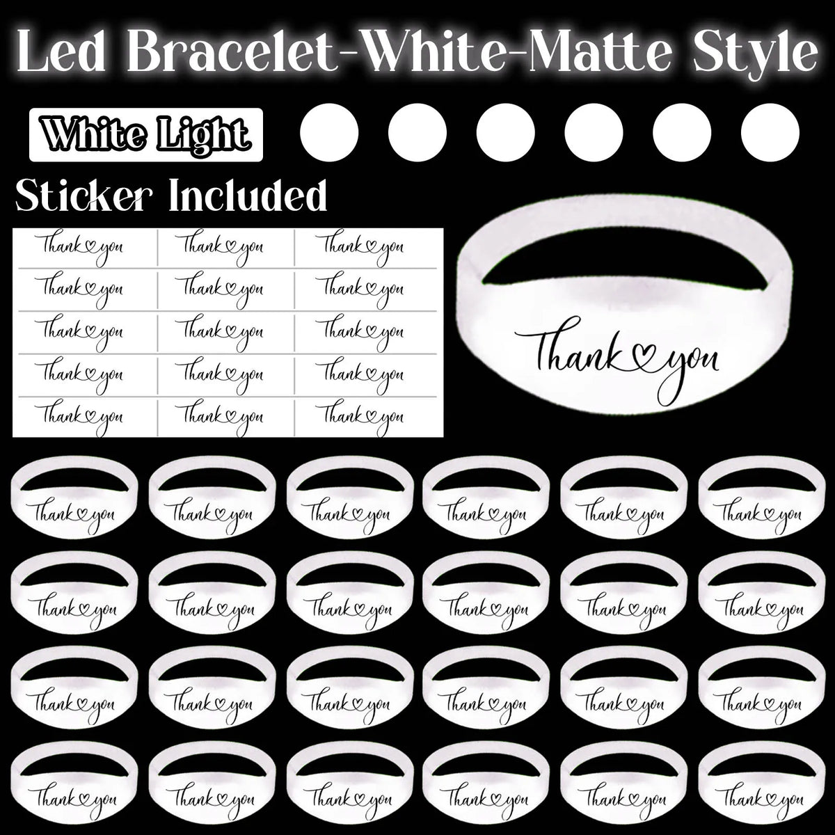 20-200Pcs Music & Sound Activated LED Bracelet Light up Bracelet Glow in the Dark Bracelets Wedding Party Accessories for Guests